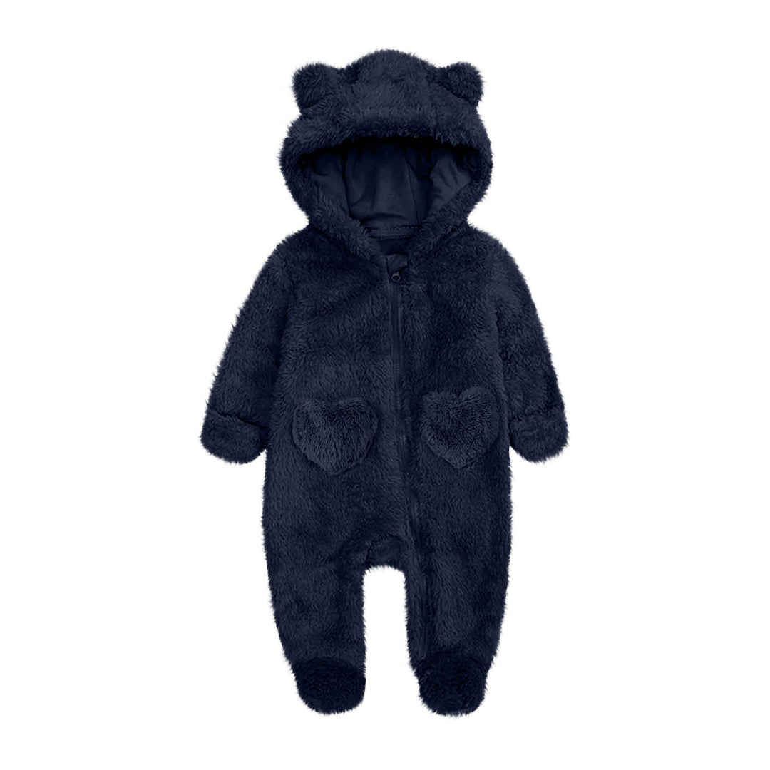 Unisex Fleeceoverall mit Kapuze und Herzaugen EB
