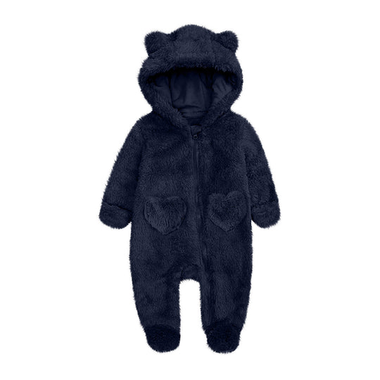 Unisex Fleeceoverall mit Kapuze und Herzaugen EB