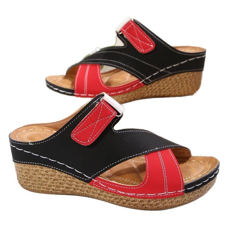 Damen bequeme Keil-Pantolette EB
