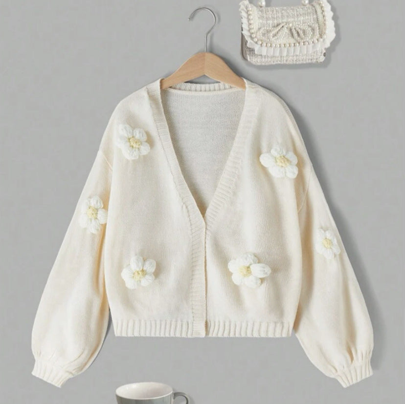 Damen Kurzjacke mit verspielten Blumenapplikationen EB