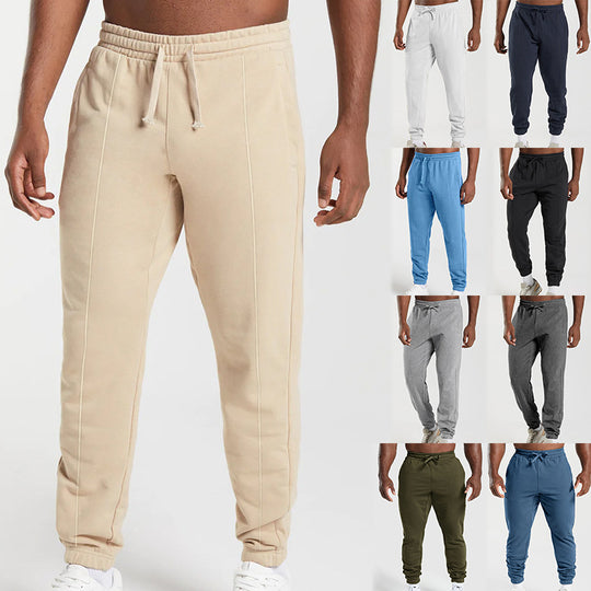 Herren sportliche Jogginghose mit elastischem Bund und seitlichen Taschen EB
