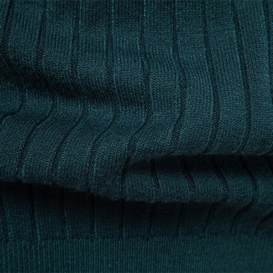 Herren Rollkragenpullover mit feinem Rippstrukturdesign EB