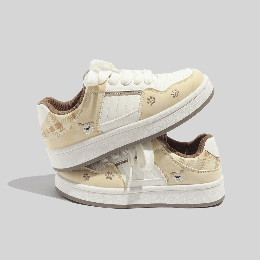Damen Sneaker mit niedlichen Tierapplikationen und gepolsterter Innensohle EB