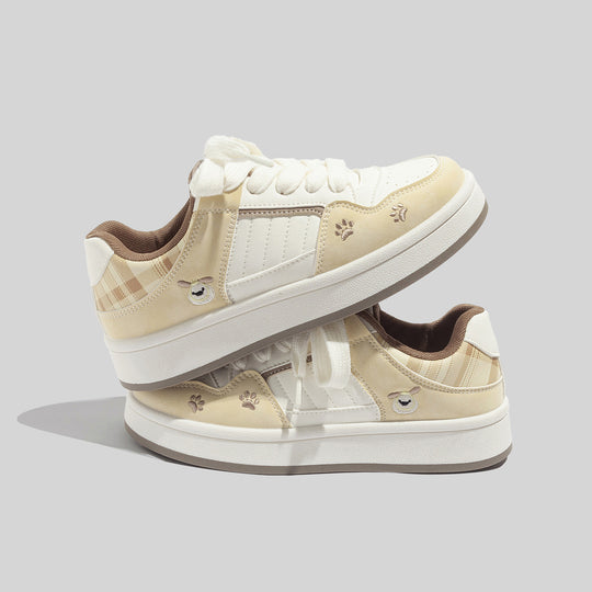 Damen Sneaker mit niedlichen Tierapplikationen und gepolsterter Innensohle EB