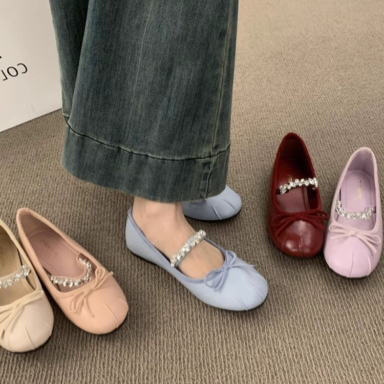 Damen Ballerinas mit elegantem Schleifenakzent und hochwertigem Innenfutter EB