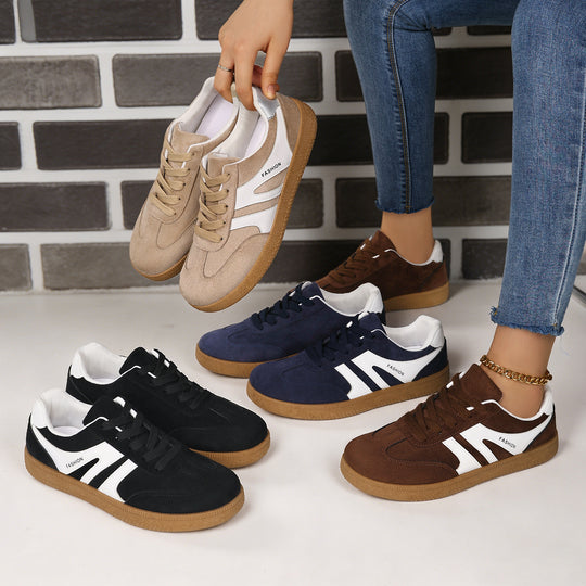 Herren nan retro Veloursleder Sneaker mit gepolstertem Fersenkragen und profilierter Gummilaufsohle EB