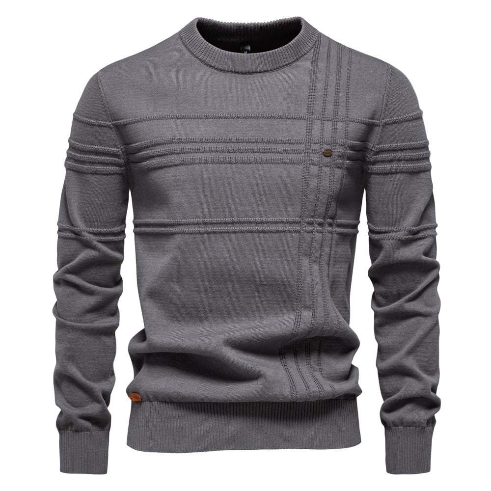 Herren Strickpullover mit modernem Strukturdesign und Komfortpassform EB