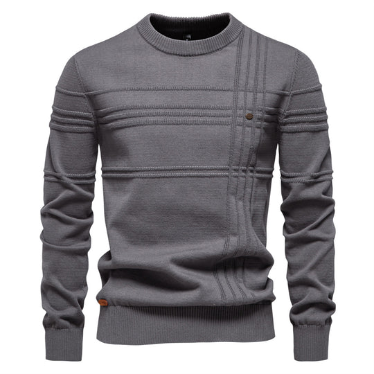 Herren Strickpullover mit modernem Strukturdesign und Komfortpassform EB