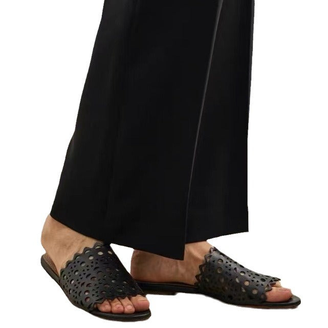 Damen modische Pantoletten mit durchbrochenem Design EB