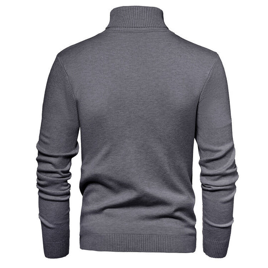 Herren eleganter Rollkragenpullover aus feiner Merinowolle EB