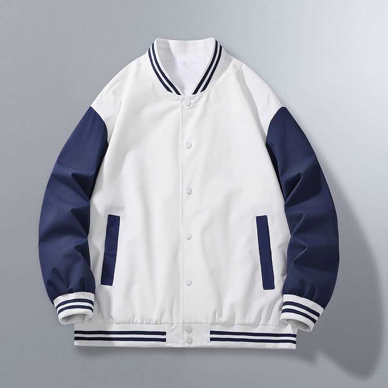 Damen lässige Bomberjacke mit modernen Kontrastärmel und funktionalen Taschen EB