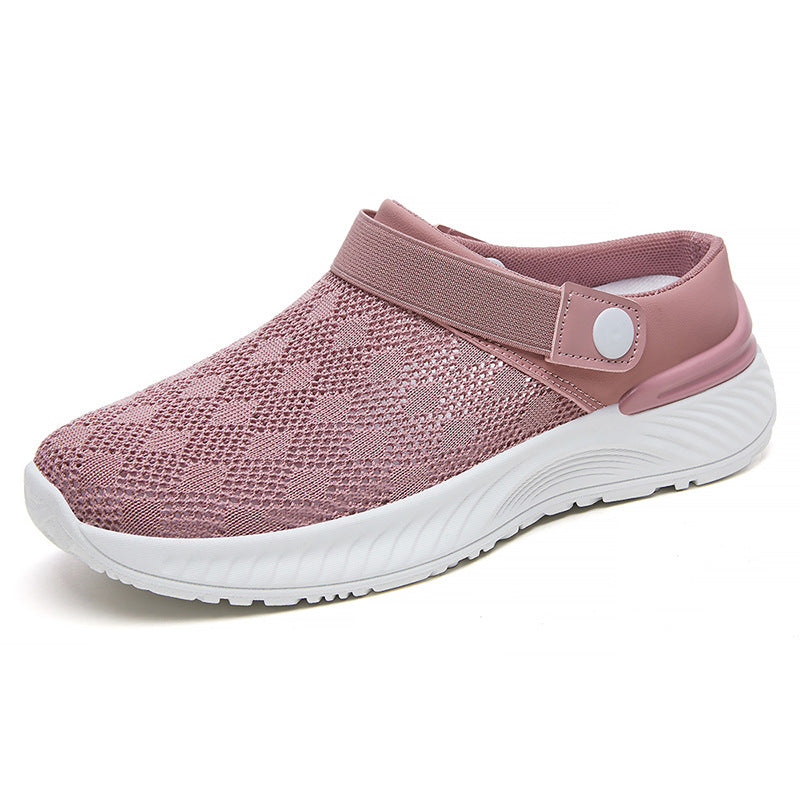Damen Atmungsaktive Clogs mit elastischem Riemen und rutschfester Sohle EB