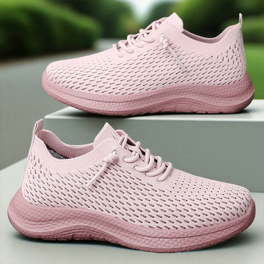 Herren nan atmungsaktiver Strick-Slip-On Sneaker mit sockenähnlichem Schaft, asymmetrischer Zier-Schnürung und stoßdämpfender Ortholite-Einlegesohle EB