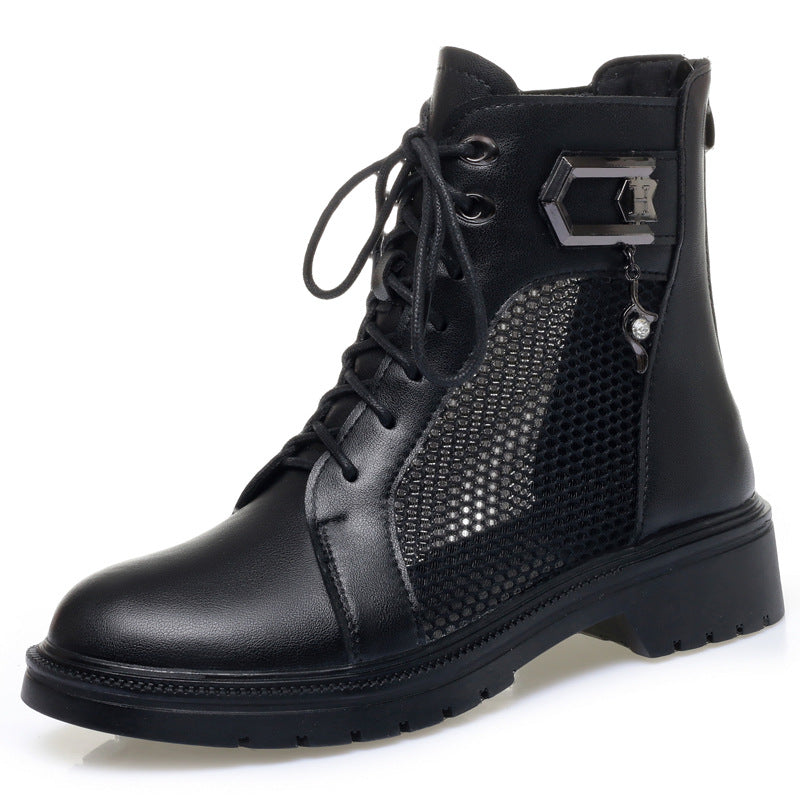 Damen Stiefeletten mit luftiger Netzstruktur und trendigem Design EB