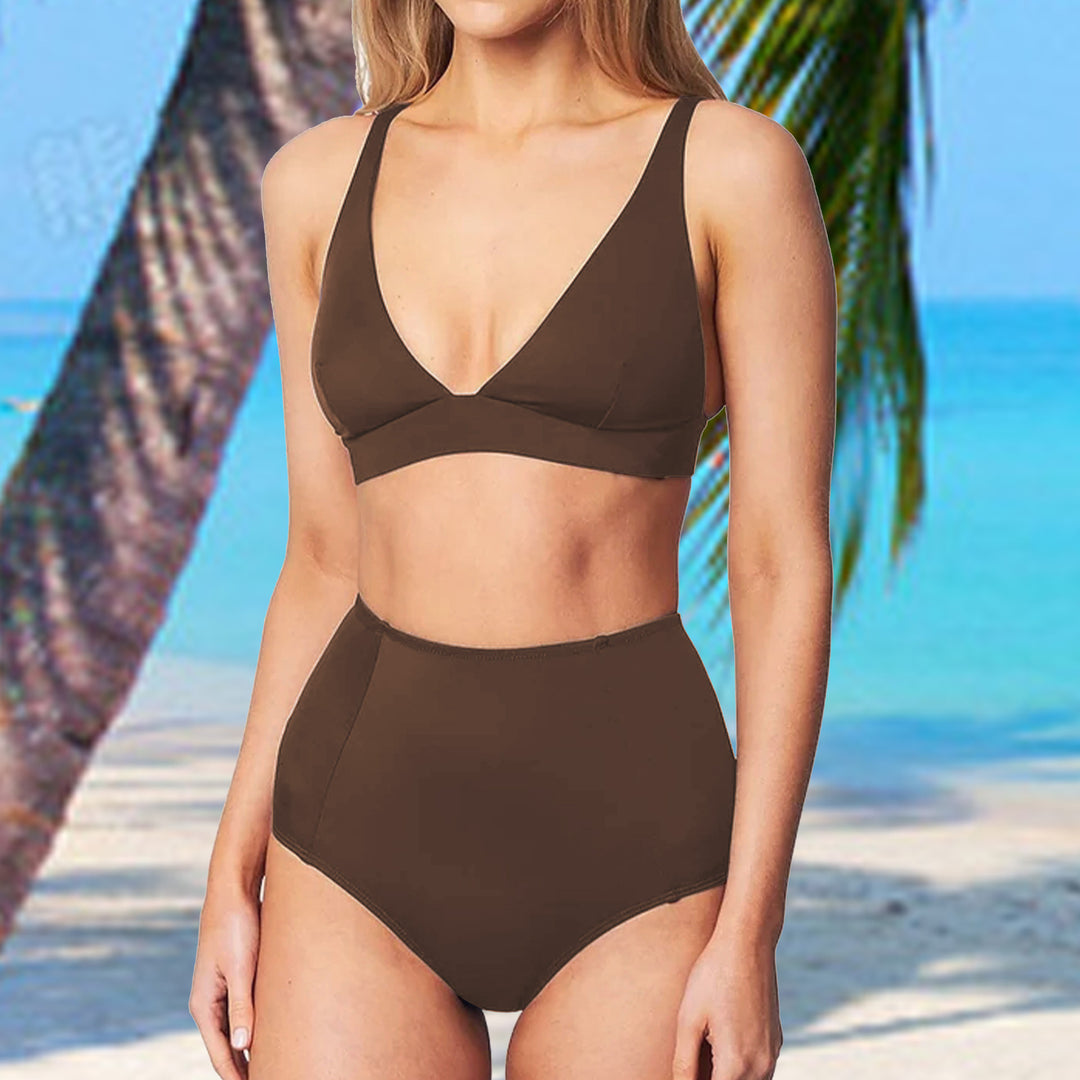 Damen Hochgeschnittener Bikini mit vorteilhaftem Schnitt EB