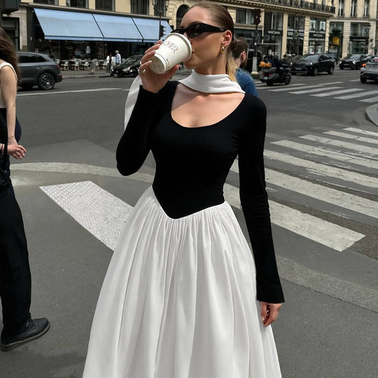 Damen Elegantes Langarmoberteil mit schickem asymmetrischen Design EB