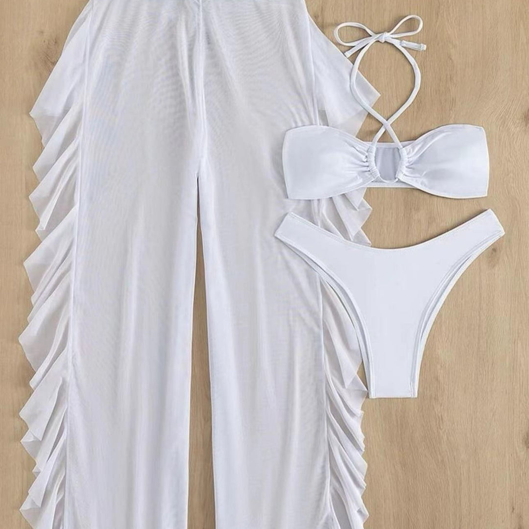 Damen Bikini-Set mit luftiger Rüschenhose EB