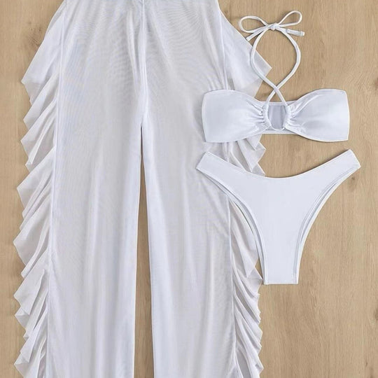 Damen Bikini-Set mit luftiger Rüschenhose EB