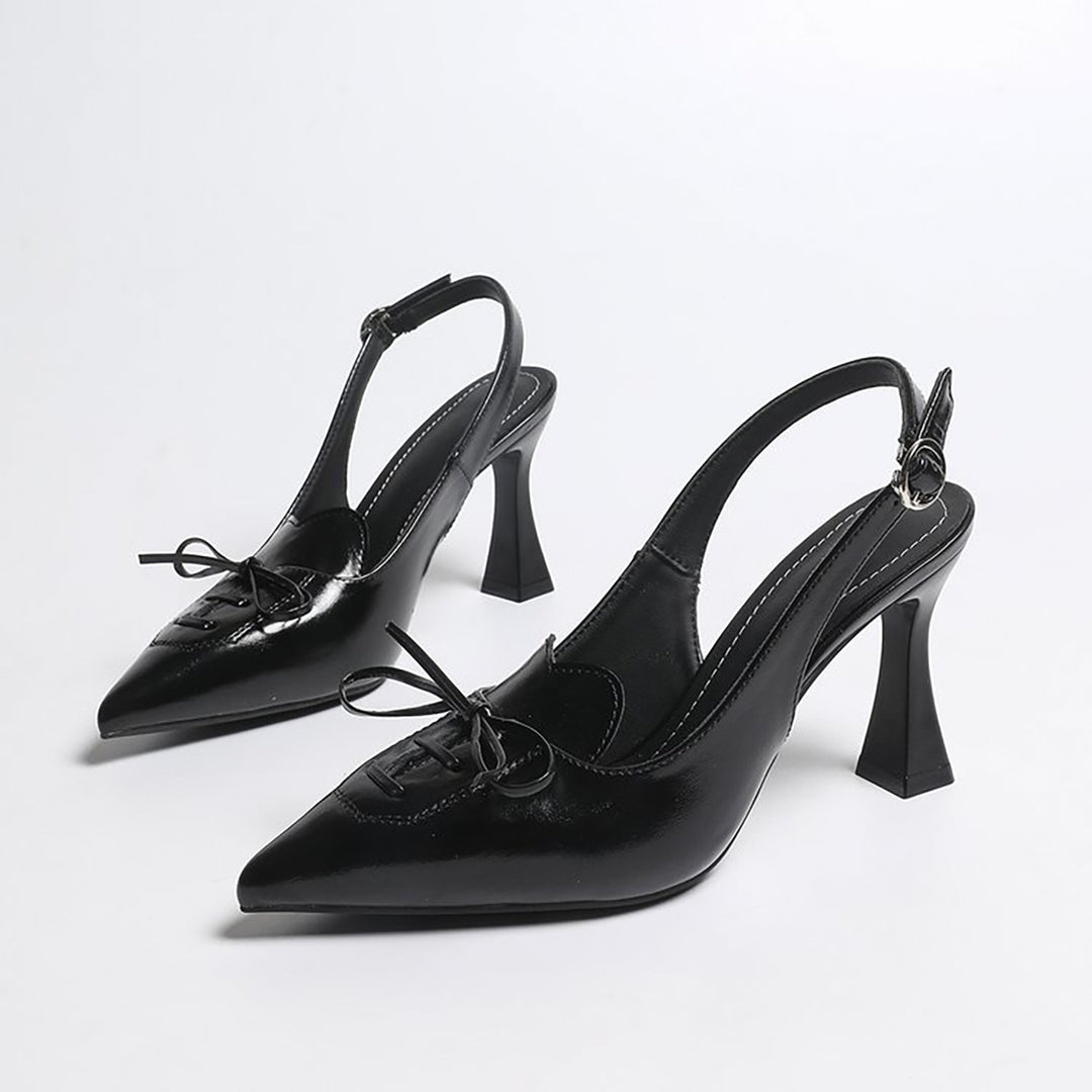 Damen Slingback High Heels mit elegantem Schleifen-Design EB