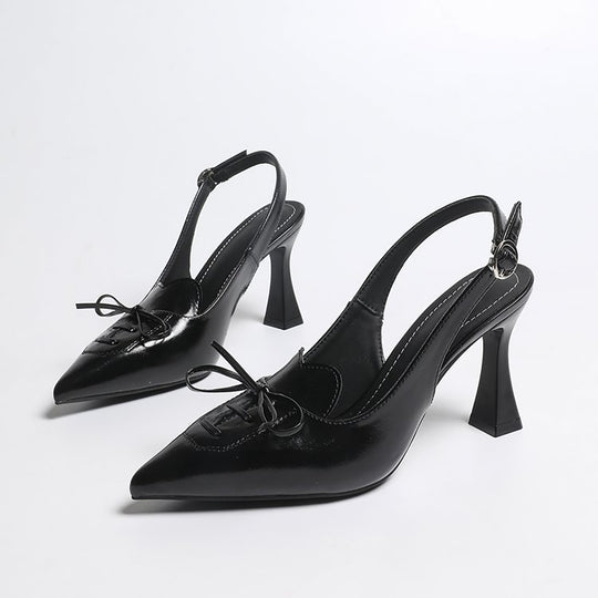 Damen Slingback High Heels mit elegantem Schleifen-Design EB