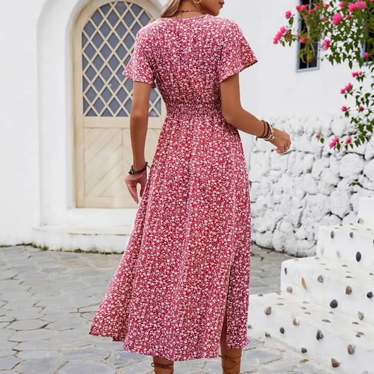 Damen Maxi-Kleid mit floralen Mustern EB