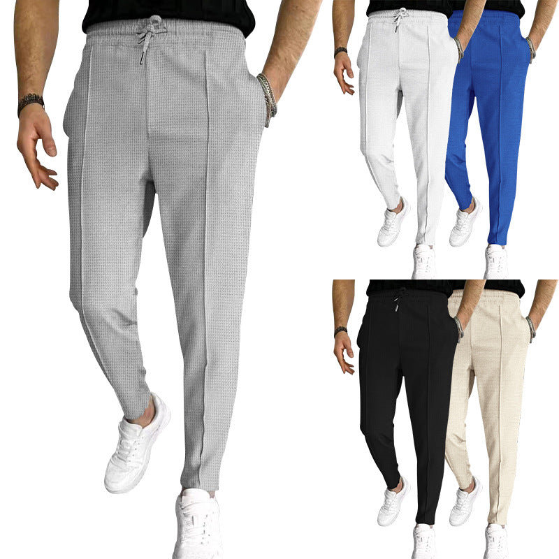 Herren moderne Casual-Hose mit elegantem Design und elastischem Bund EB