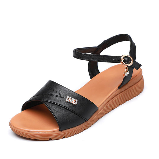 Damen Komfortable Sandalen mit verstellbarem Riemen und anatomischem Fußbett EB