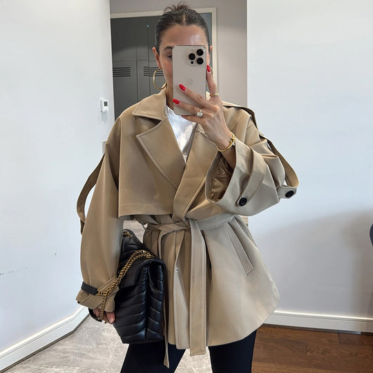 Damen Modischer Oversize-Trenchcoat EB