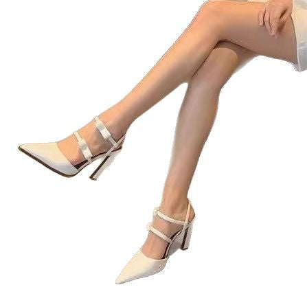 Damen elegante Slingback-Pumps mit hohem Absatz EB
