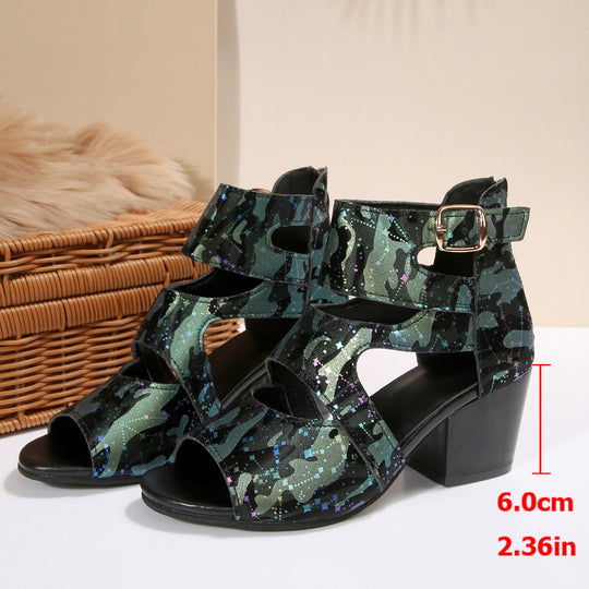 Damen Blockabsatz Sandalen EB