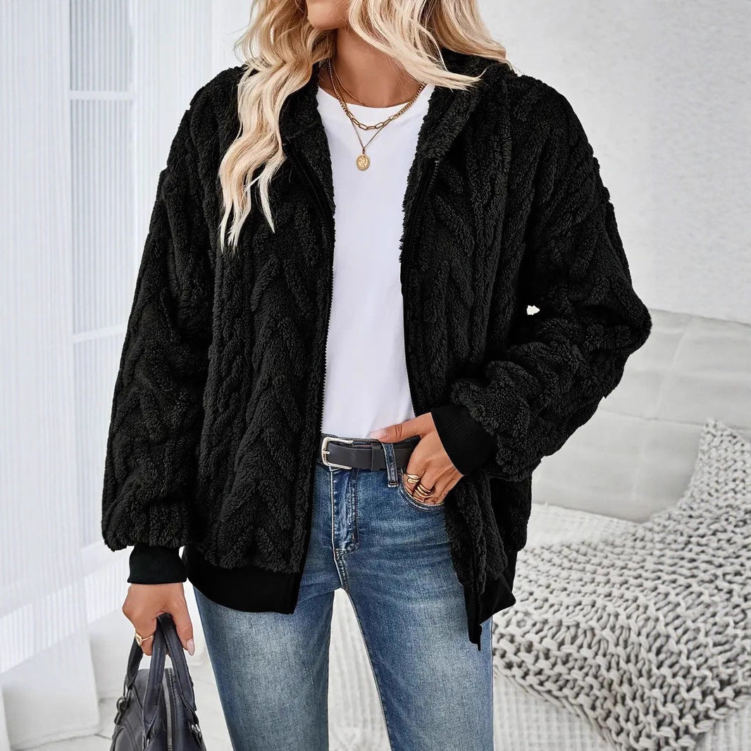 Damen Fleece-Jacke mit Struktur EB