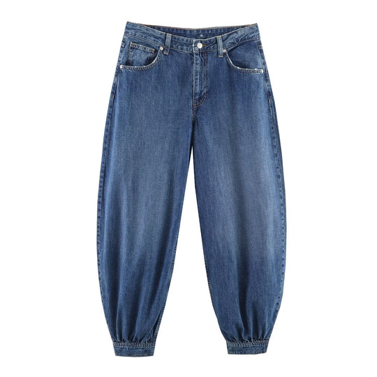 Damen Tapered Jeans mit elastischem Bündchen und bequemer Passform EB