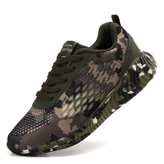 Damen Sportliche Camo-Sneaker mit atmungsaktivem Obermaterial EB
