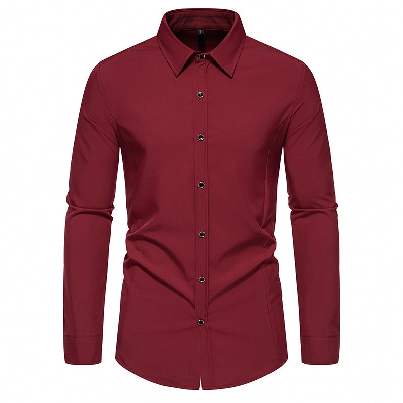 Herren modisches Langarmhemd mit elegantem Schnitt EB