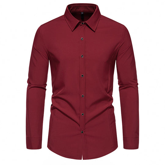 Herren modisches Langarmhemd mit elegantem Schnitt EB