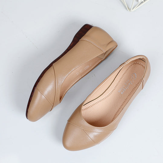 Damen Bequeme Ballerinas mit modischer Querstitching-Detail EB