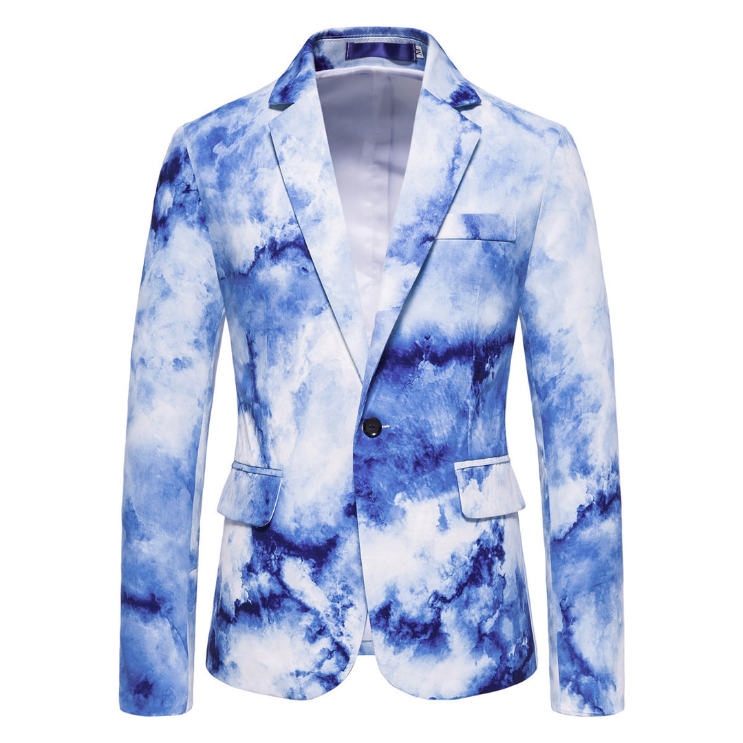 Herren eleganter Blazer im modernen Wolkenmuster EB