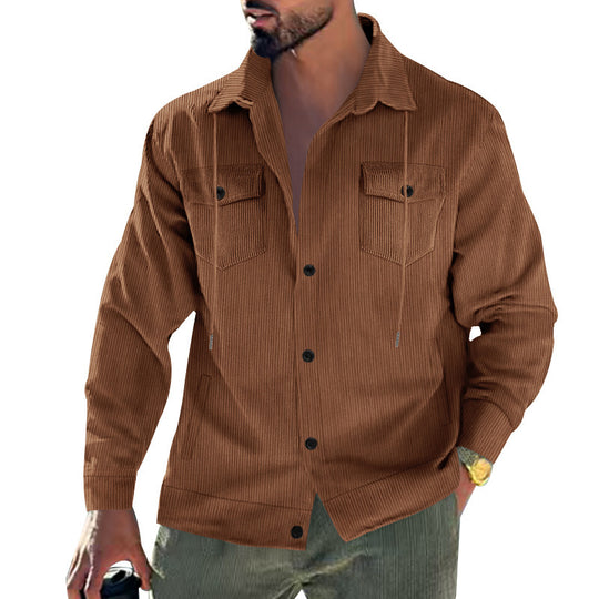 Herren Cord-Jacke mit praktischen Taschen und klassischem Schnitt EB
