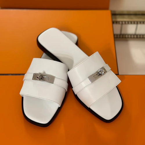Damen Elegante Pantoletten mit dekorativen Riemen und komfortablem Fußbett EB