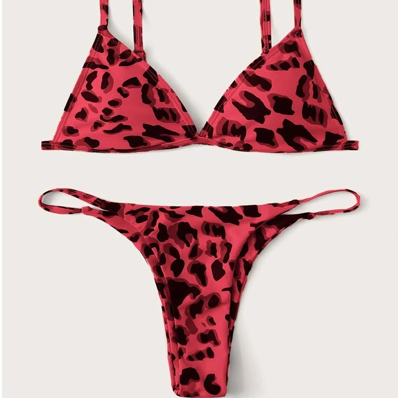 Damen Triangel-Bikini mit aufregendem Leoparden-Design EB