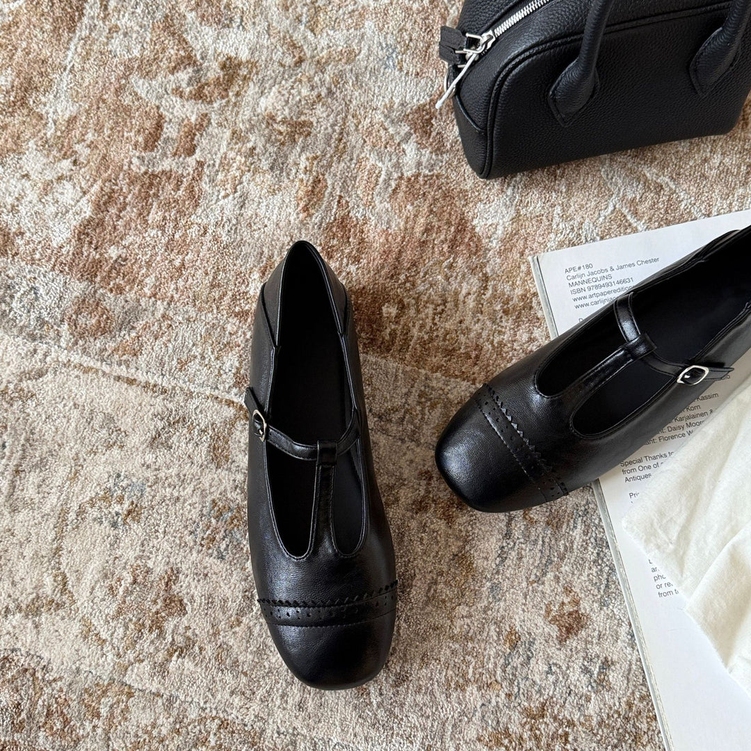 Damen Ballerinas mit modischem Riemchen und komfortabler Polsterung EB