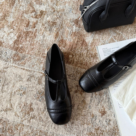 Damen Ballerinas mit modischem Riemchen und komfortabler Polsterung EB
