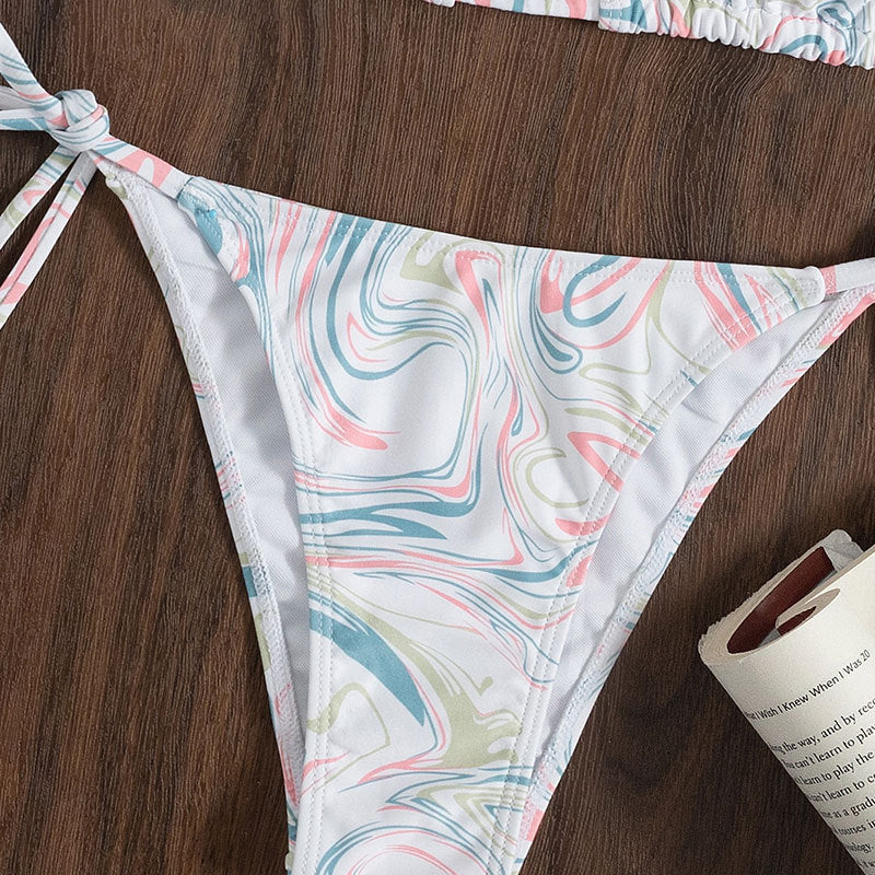 Damen Triangel-Bikini mit verspieltem Bindeband EB
