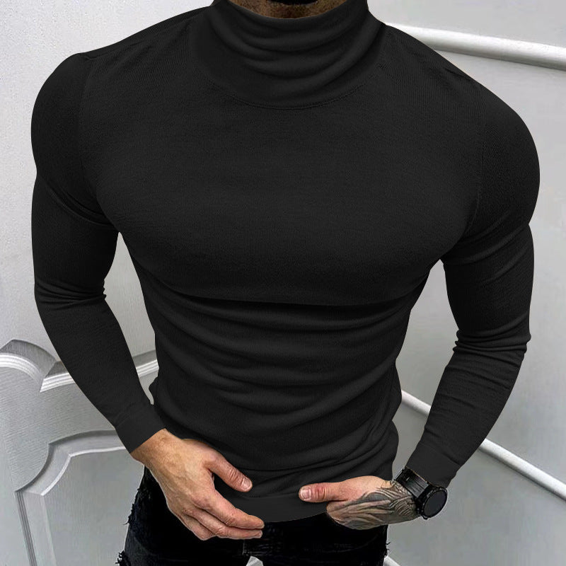 Herren eleganter Rollkragenpullover aus hochwertigem Baumwollmix EB