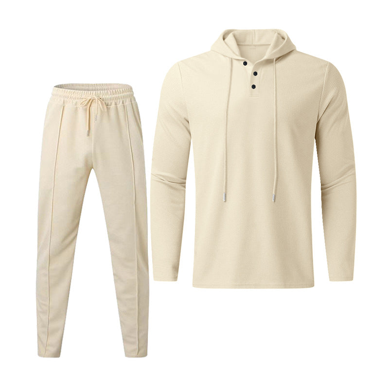 Herren sportives Hoodie und Jogginghose Set im strukturierten Design EB