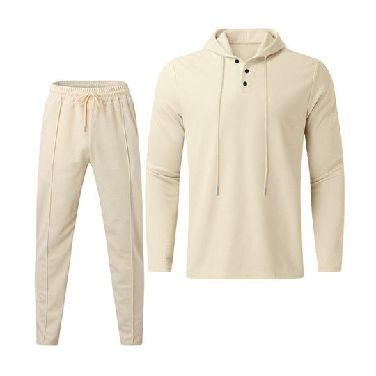 Herren sportives Hoodie und Jogginghose Set im strukturierten Design EB