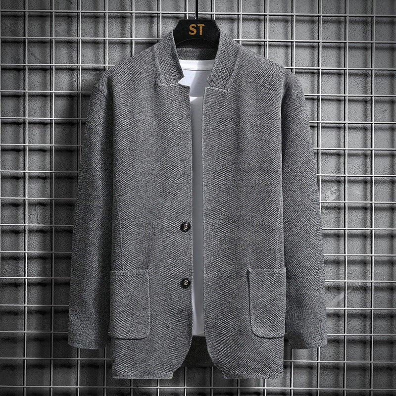 Damen elegante Jacke mit strukturiertem Design und praktischen Taschen EB