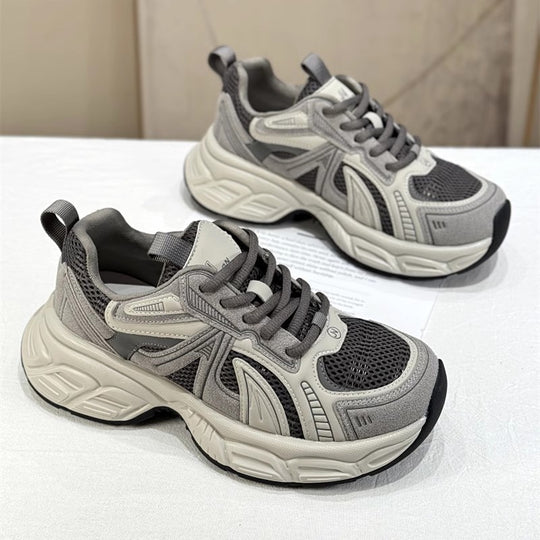 Damen Sportliche Sneakers mit atmungsaktivem Mesh und dämpfender Sohle EB
