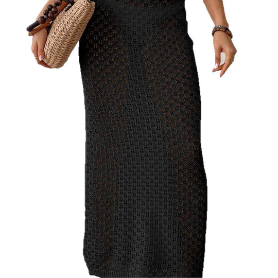 Damen Midikleid aus lockerem Häkelmaterial EB