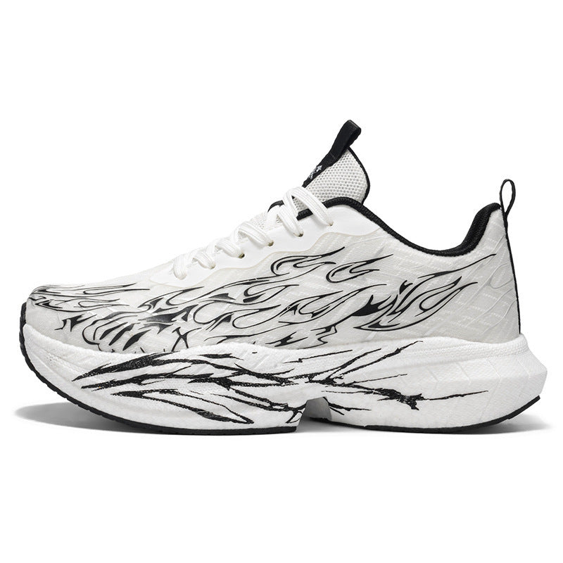 Damen Sportliche Sneaker mit stylishem Flame-Design und atmungsaktiver Mesh-Oberfläche EB